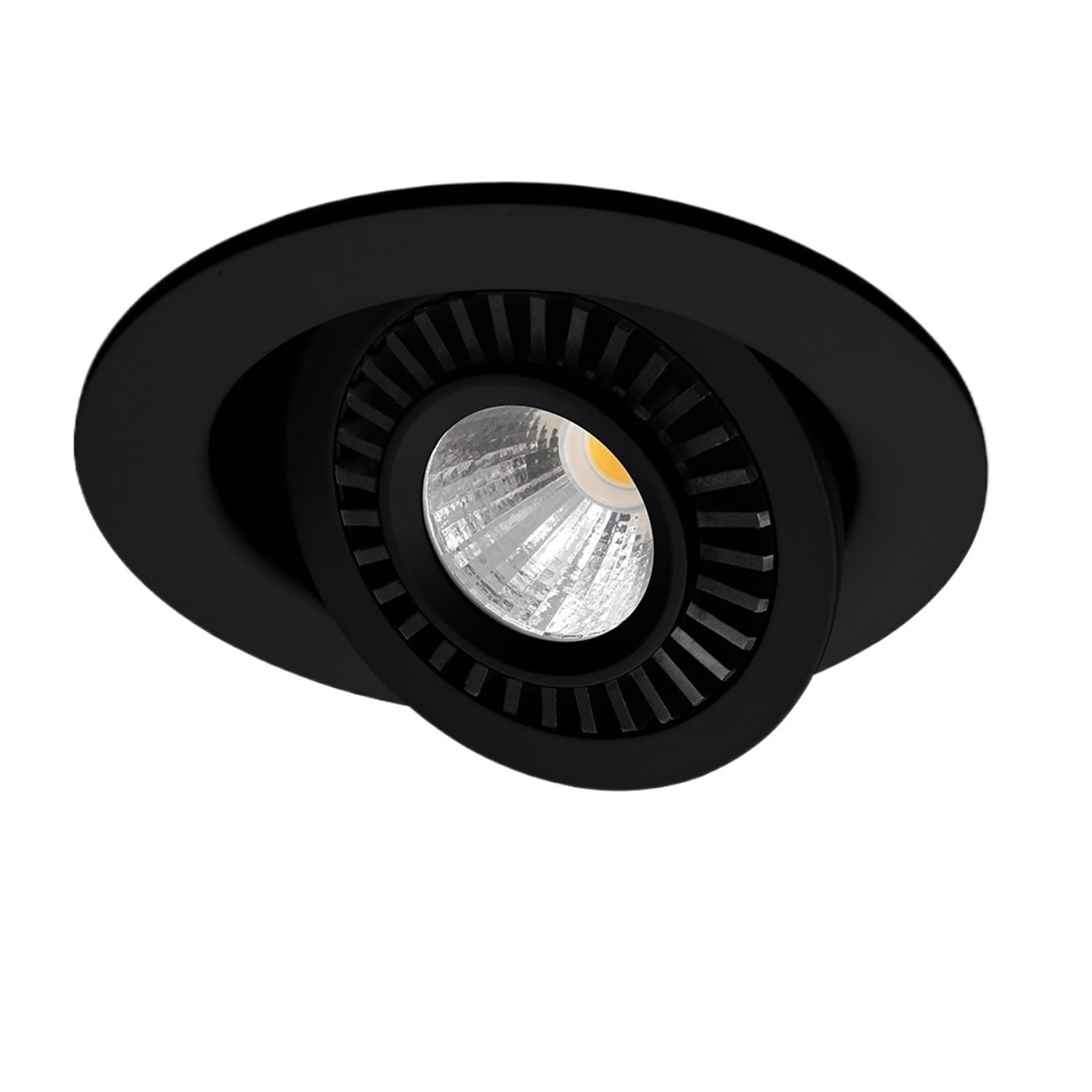 Focos empotrables de techo, lámpara Led regulable, luz de techo Cob, 5w, 7w, 10w, 12w, 85-265v, for cocina, dormitorio y hogar(Black,Cold White)
