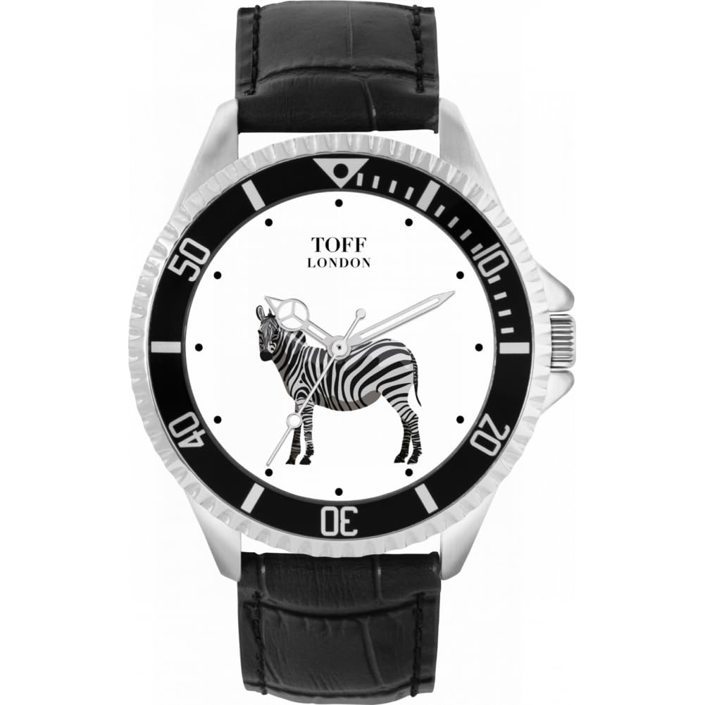 Toff LondonZebra Mens Wrist Watch 42mm Case Custom Design