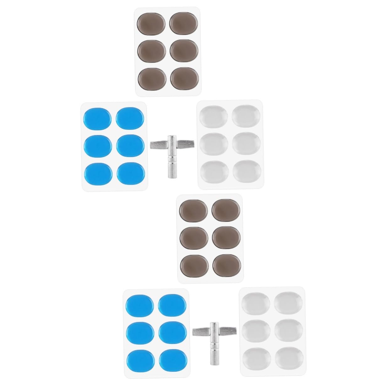 ifundom 2 Sets Drum Pad Drum Key Opener Snare Drum Stand Keyboard with Drum Bung Door Silencers Whackers Drum Pad Tuning Ratchet Percussion Bar Tape Kit Electronic Base