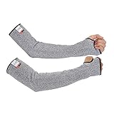 Cut Resistant Sleeves Level 5,18 inch Long Breathable Soft Cut Proof Flexible Arm Protectors for Thin Skin and Bruising,Protective Safety Arm Sleeve with Thumb Hole for Garden fixing Repair Work