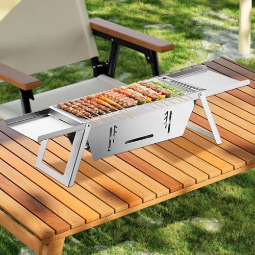 Barbecue à charbon portable pour balcons et tables : la solution gain de place - 3