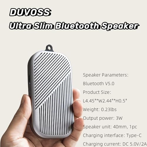 DUVOSS Portable Speaker with Bluetooth, 0.5
