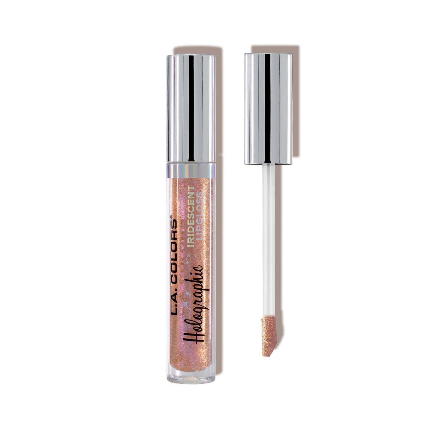 Amazon.com : L.A. COLORS Holographic Iridescent Lipgloss, Glazed