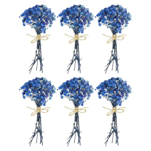 Mini Ramo de Flores Secas PATIKIL 6 Piezas Azul Oscuro miniatura 1