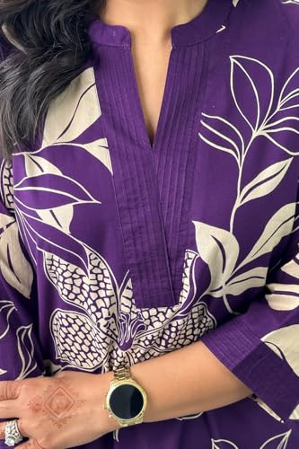 Image of Fashion Basket Wedani Cotton Printed Kurta Set for Women