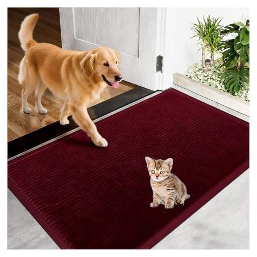 �h�A�}�b�g ���փ}�b�g ���O ���� �G���g�����X ���� ���� �ϖ��Ր� ����6mm �J�b�g�\ ����~�� ���� �z�� �唻 �h�o Red-A 50*80cm