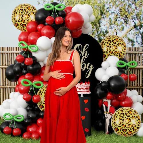 Image of JOGAMS 182Pcs Betty Party Decorations,Leopard Cheetah Print Party Decorations with Matte White Cheetah Foil Balloons for Bachelorette Birthday Baby Shower Vintage Retro Party