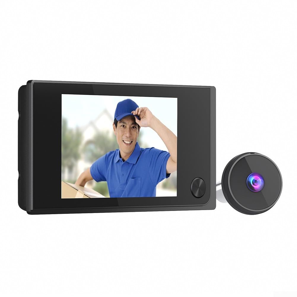 120° Digital Door Viewer Camera, Peephole Viewer Electronic Doorbell Camera Wide View Monitor 118X63x18mm For Home