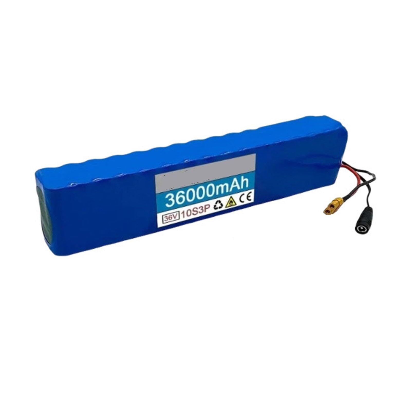 Batterie Trottinette Électrique 36V 36Ah pour Scooter Vélo Électrique Protection BMS 10S3P Boîtier en PVC étanche pour 250W 500W 750W Et avec Chargeur 36V 36h,XT60+JST