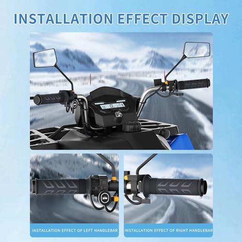 Manillar de 7/8 pulgadas para ATV UTV calefactable compatible con Kawasaki y Harley 5