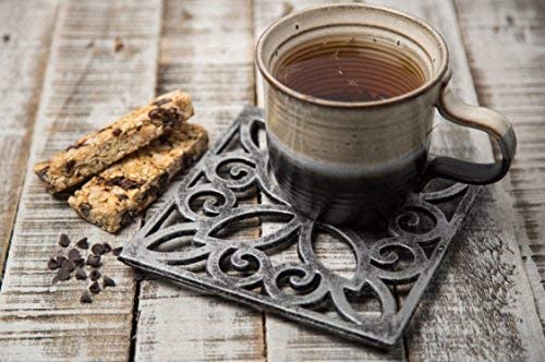 image for Comfify Decorative Cast Iron Trivet for Kitchen Or Dining Table | Squa