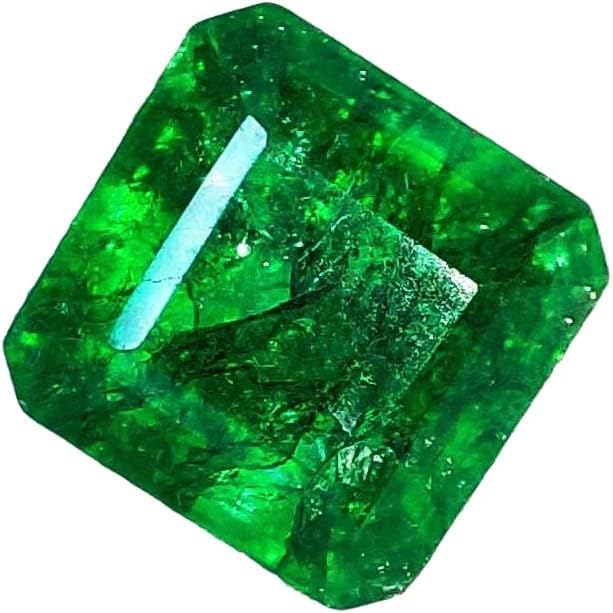 Ramagems - Piedra preciosa suelta de esmeralda verde colombiana para la fabricación de joyas piedra de pana esmeralda auténtica hecha de cristal