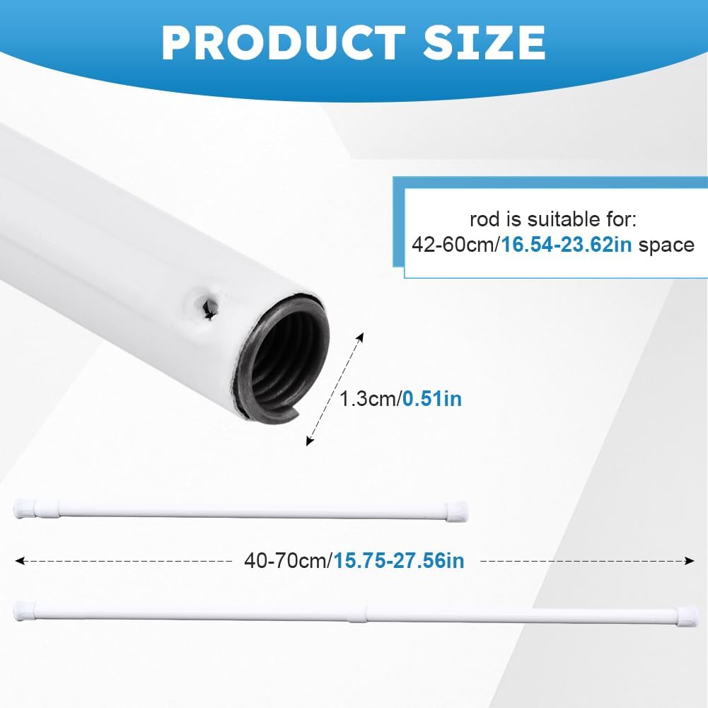 3 Pack Window Security Bar Adjustable Sliding Lock Security Stick for Rubber Tips, Glass Door Security Lock Bars 15.7''-27.5'' Tension Rods Window Safety Lock Bar with Rotating Support Ring