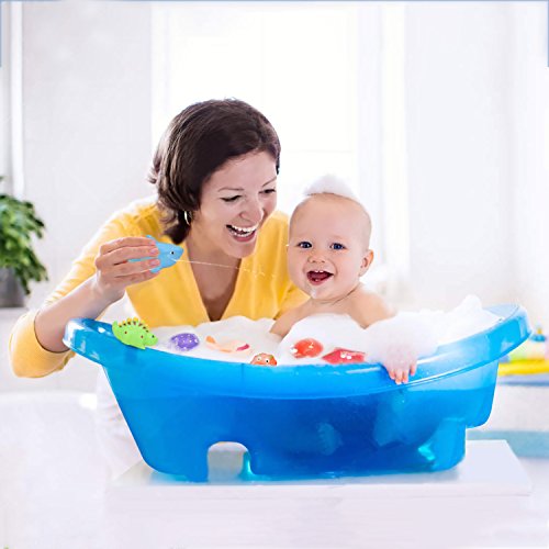 Fun Little Toys 24 Pcs Bath Toys For Toddlers, Sea Animals Squirter Toys Kids, Car Squirter Toys Boys, Bath Toy Organizer Included Kids Party Favors, Stocking Stuffer #TOP3