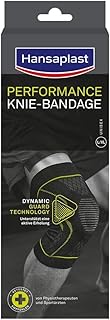 Hansaplast Performance Knie-Bandage, Kniebandage stabilisiert & entlastet das Gelenk, Bandage für rechtes & linkes Kniegelenk unterstützt die aktive Erholung, Größe L/XL