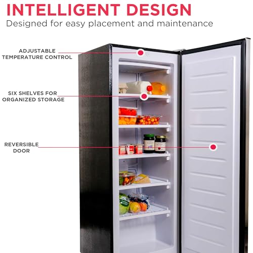 Image of Frigidaire EFRF694, 6.5 cu ft, Upright Freezer, Platinum Series, Stainless steel