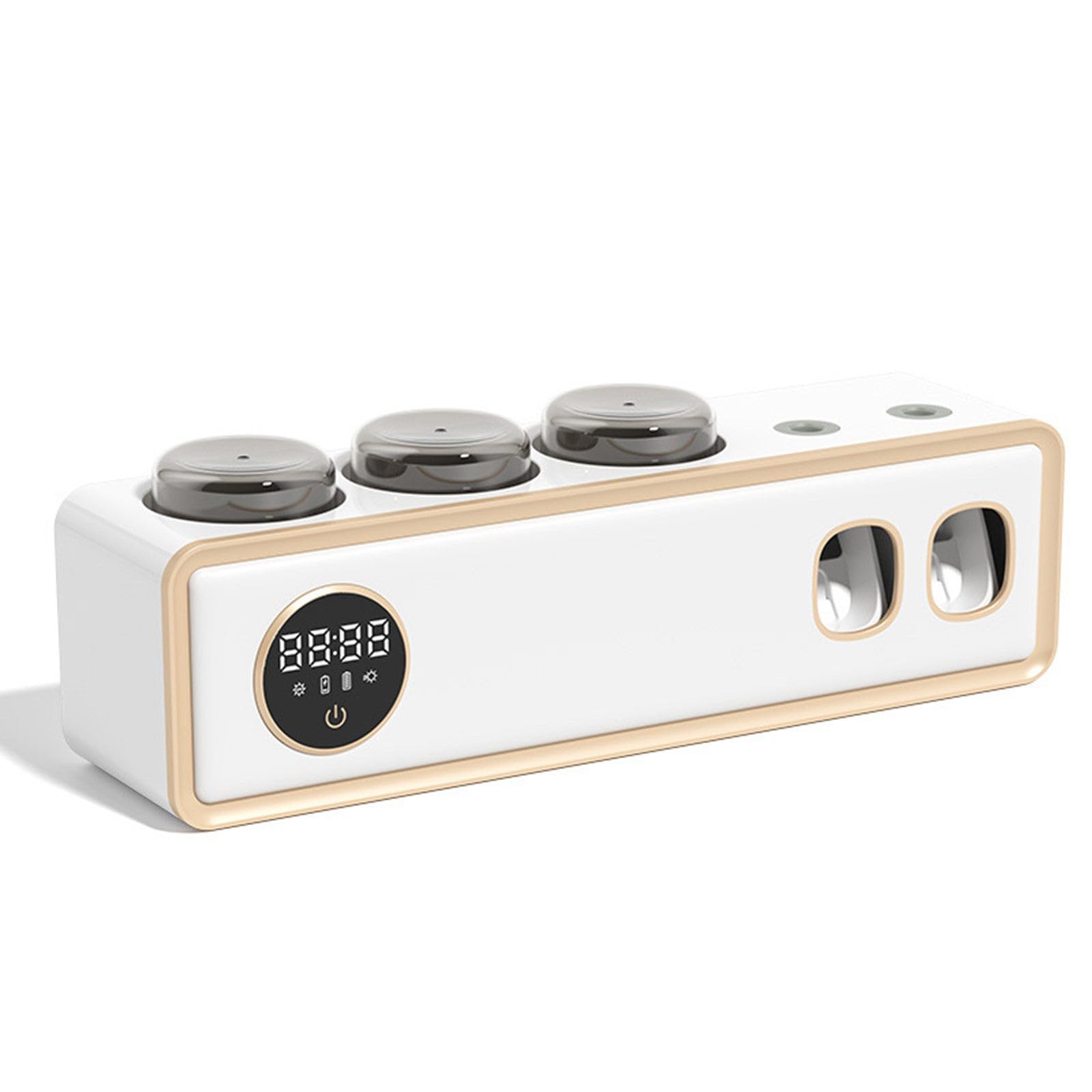 Esterilizador inteligente Uv, organizador sin perforaciones, Set de accesorios de baño, soporte para cepillos de dientes, soporte para cepillos de dientes Uv, sin perforaciones inteligentes,White