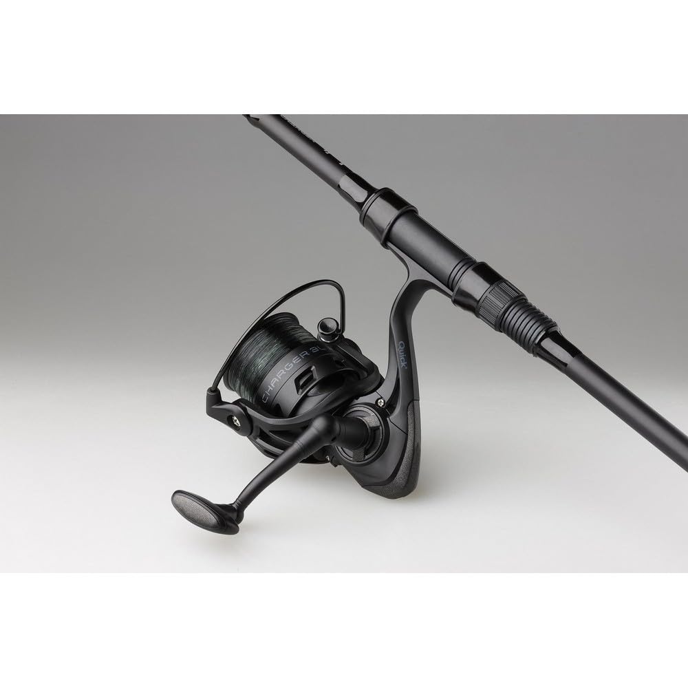 DAM Charger Carp 10FD Combo, Süßwasserangler Angelrute Rolle Karpfenfische, Starkes Leichtgewicht vielseitig, schwarz grau, 3.04m mäßig schnelle Rute, 5000er Rolle