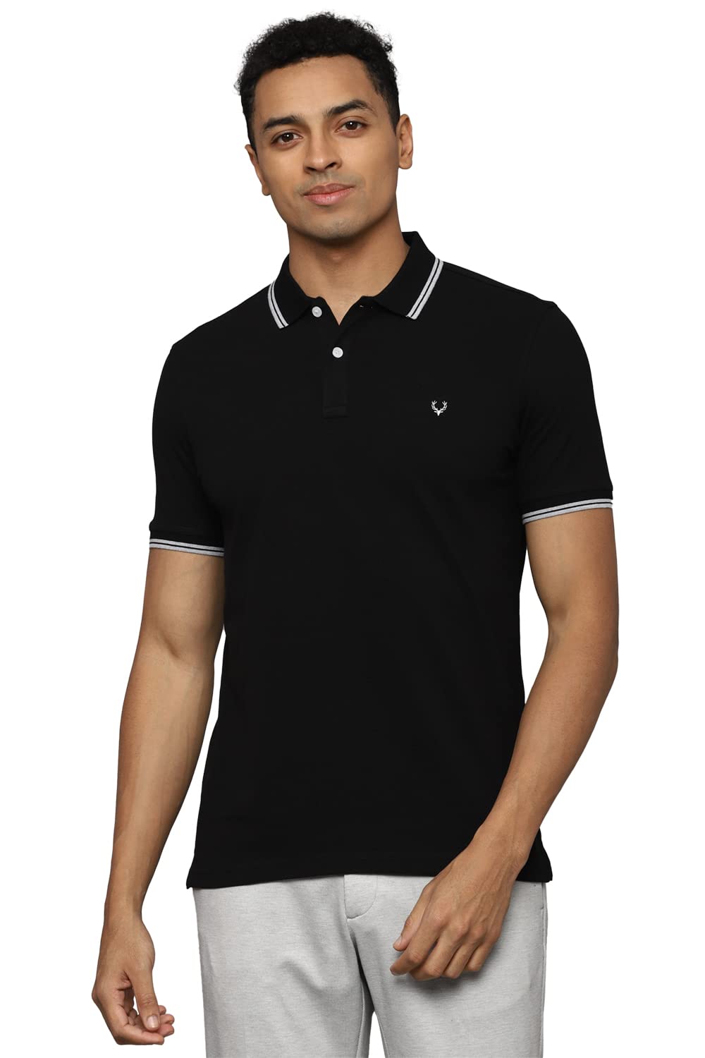 Allen SollyMen's Solid Regular Fit T-Shirt