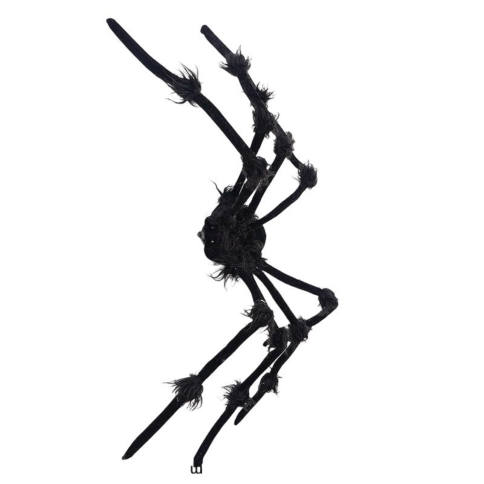 Arachnide réaliste peluche 130cm Halloween lumineuse LED automatique intérieur extérieur