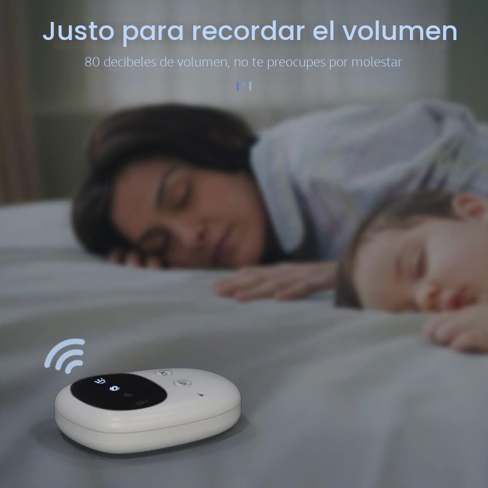 Alarma inalámbrica de enuresis de la cama con receptor y transmisor de clip para niños Grils Niños Entrenamiento para personas mayores, rango de acción de 10-20 m, recordatorio de ruido de vibración