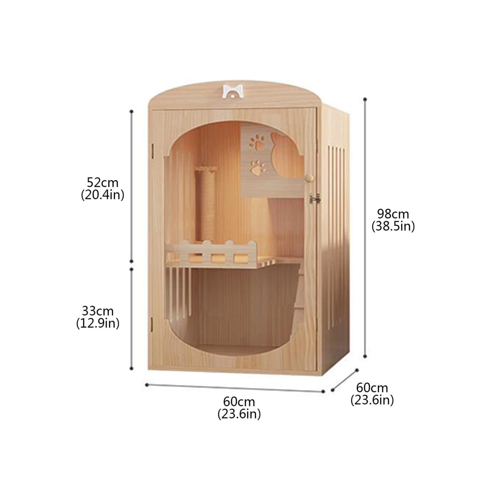 Amazon | キャットタワー 猫 ケージ 猫 別荘 小型 トイレ付 二階建て 