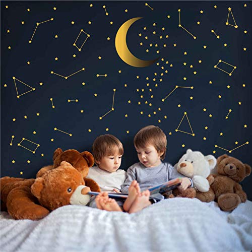 gold constellation wall decals