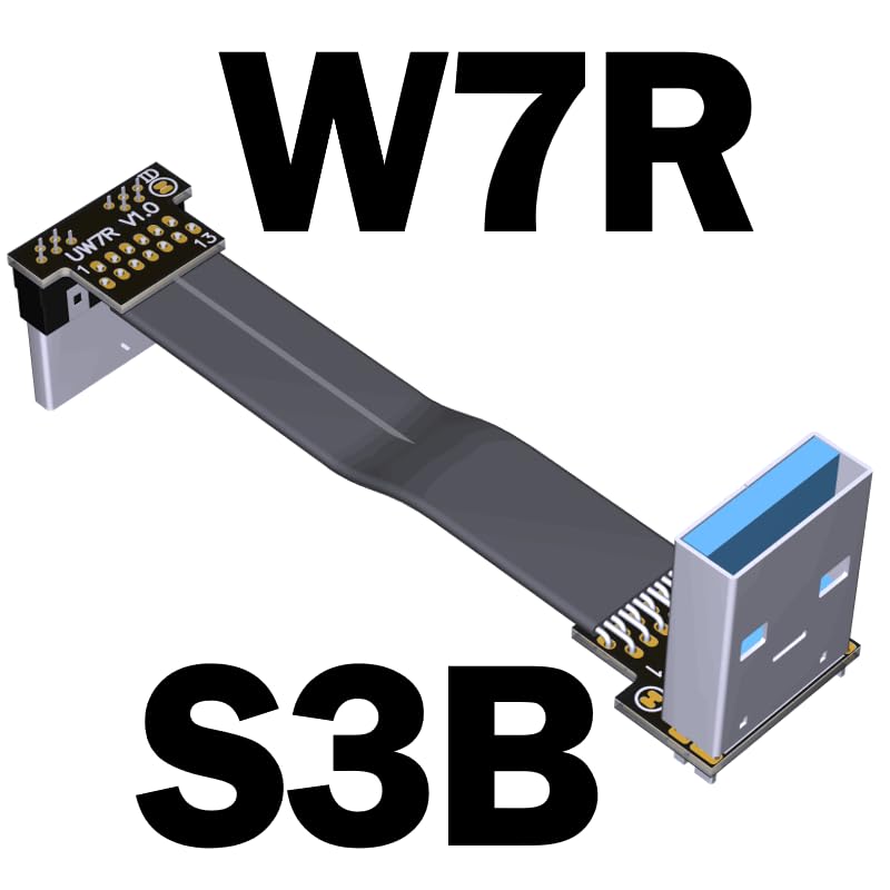 Miniatura 2 de ADT-Link USB 3.0 tipo A macho a Micro-B macho, cinta plana EMI blindaje FPC USB 3.0 Micro B conector de ángulo de 90 grados hacia abajo (11.8 in,