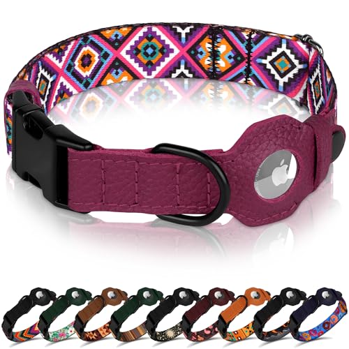 ���^���o�b�N���t��AirTag �h�b�O�J���[ - �v�����g �i�C���� �\�t�g���U�[ �h�b�O�J���[ Apple AirTag �z���_�[�t�� - �Z�L���A�g���b�L���O GPS �y�b�g ��� ���̎q �j�̎q ���^ ��^�� (M�A35.6 cm-45.7 cm �l