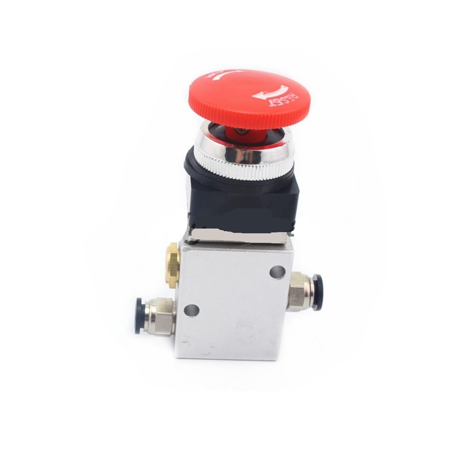 Vanne pneumatique G1/4" bouton champignon rouge JM322EB 2 positions 3 voies