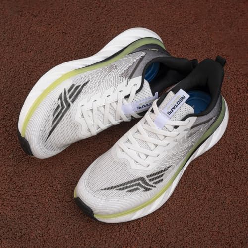 Image of Red Tape Men's Sport Shoes Black Yellow Mesh Round Toe Lace-Up