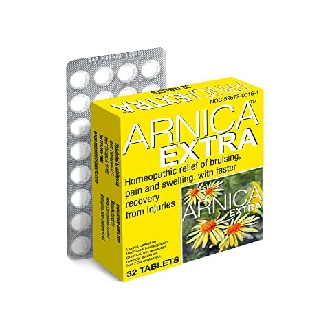Miers Laboratories Arnica Extra Homeopathic Tablets for Muscle Pain, Muscle Aches from Exercise, Swelling from Injury & Bruises. Cover