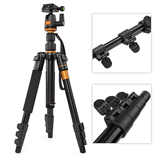 Qingzhuangshidai Portable Digital Camera Slr Tripod Monopod Ball Head Professional Q555 #TOP1