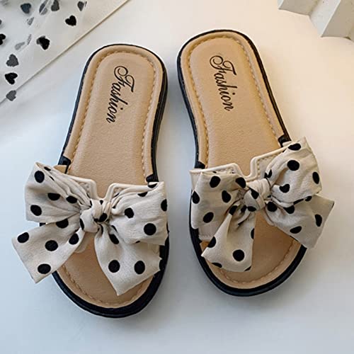 Toddler Little Kid Slides Sandals Girl Boy Slippers Non-Slip Shoes Beach Water Swim Indoor Outdoor Sandals (Beige, 37)2