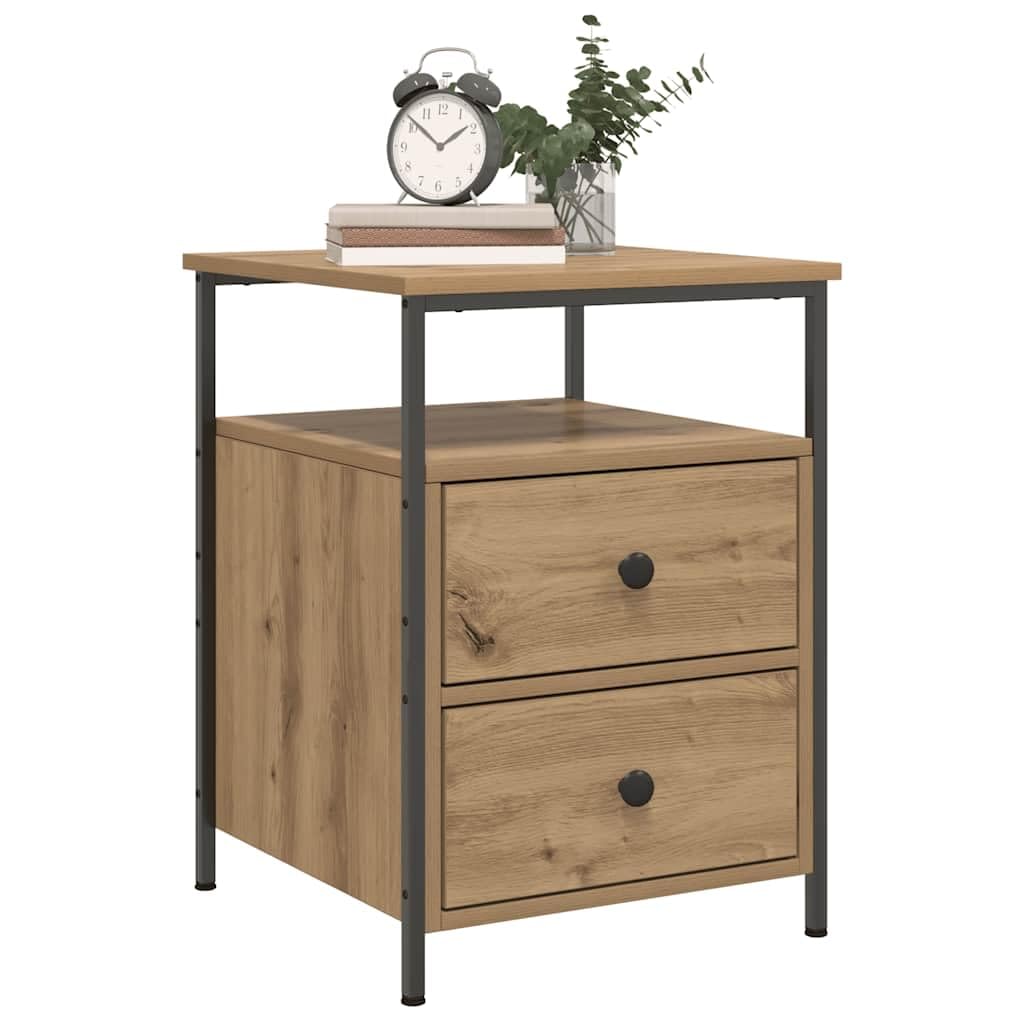 Table de Chevet Chêne Artisanal pour Ranger une Chambre Encombrée