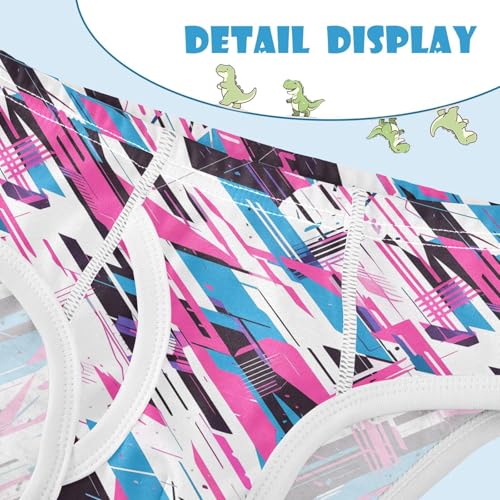 visesunny Boys Cotton Underwear Techno Stripe Pattern Printed Toddler Soft Training Briefs Size 2T-8Y for Kids4