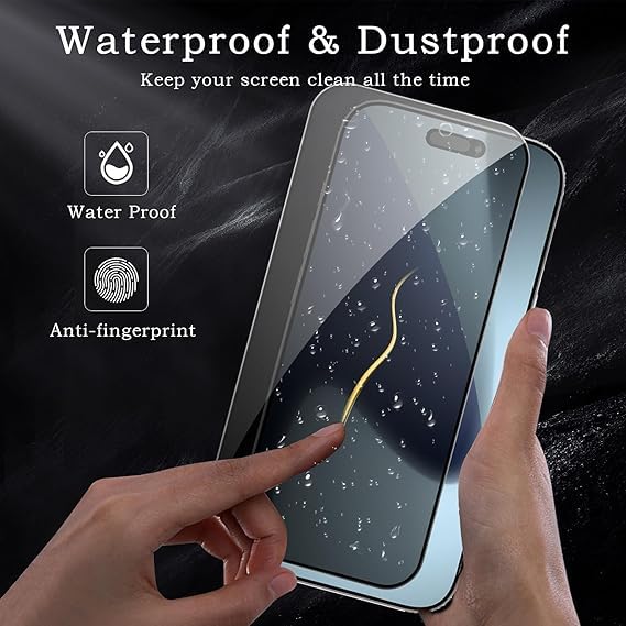 Image of [ 2+2 Pack Privacy Screen Protecor for iPhone 17 Pro Max Anti-Spy Shatterproof Tempered Glass with Camera Lens Tempered Glass 9H Hardness Bubble Free Anti-Glare Case Friendly