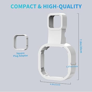 Wall Mount Holder for Eero 6 and Eero 6+ Router Mesh Wi-Fi System - Mess Free Wiring, Space Saving Outlet Wall Mount Holder for Eero 6 Plus Extender, Stand Bracket for Eero 6+ White-2 Piece