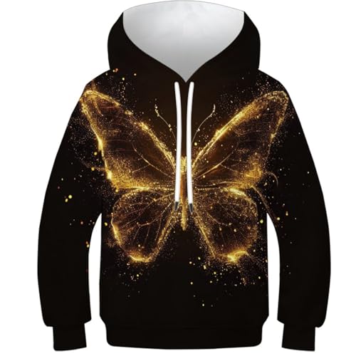 Imprimé 3D garçon hoodie pull papillon original et confortable