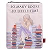 So Many Books So Little Time Book Sleeve with Zipper, Book Covers for Paperbacks, 11 X 8.5 Inch, Bookish Gift for Girl