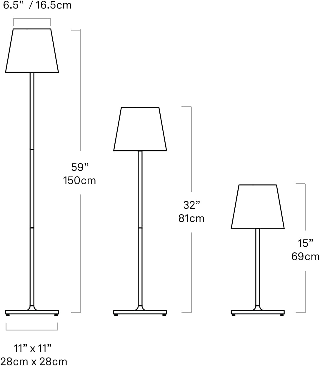 ZAFFERANO Poldina PRO XXL Floor/Table Lamp White