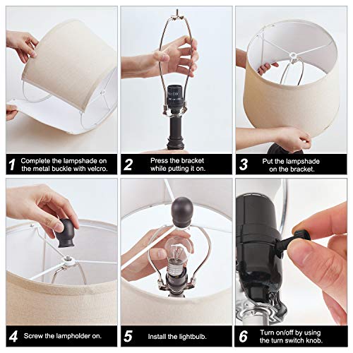 Kakanuo Table Lamps Vintage Bedside Lamp With Dual Usb Charging Ports For Living Room Set Of 2, Farmhouse Nightstand Lamps, 27'' Retro Lamp With Spiral Cage Design Base For Bedroom, Guest Room #TOP5