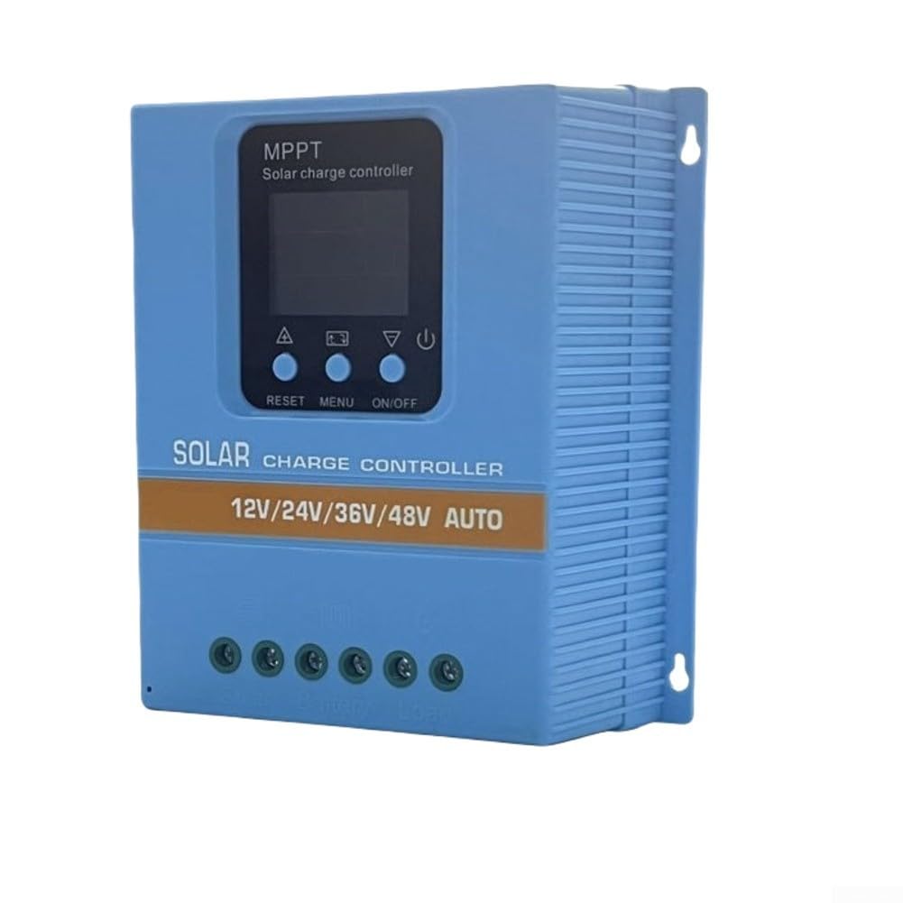 MPPT Regolatore di carica solare 60A/80A per sistemi 12V 24V 36V 48V, rilevamento automatico della tensione, display LCD, materiale ignifugo per camper barca (12V24V/36V/48V-80A)