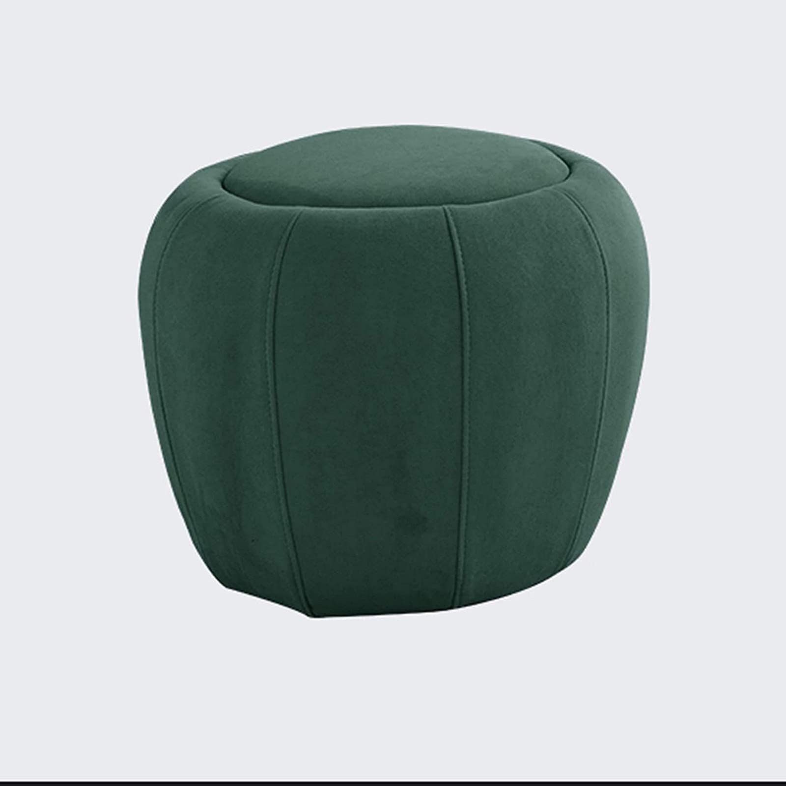 Taburete de terciopelo verde para el hogar banqueta decorativa de probador y salón moderno