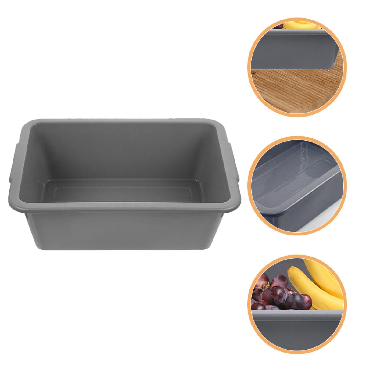 SUPVOX Contenitori Multiuso in Plastica Pp Vaschette Rettangolari Set 3 Pezzi Leggere e Impilabili per Raccolta e Lavaggio Stoviglie per Cucina e Giardino