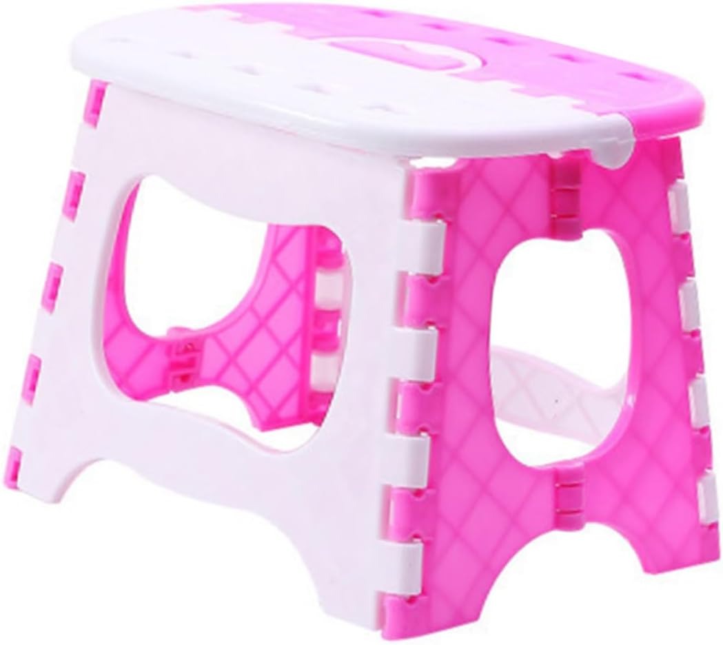 MERRYHAPY Folding Step Stool for Boys and Girls Plastic Stool Handle Boys and Girls Furniture for Bathroom Kitchen