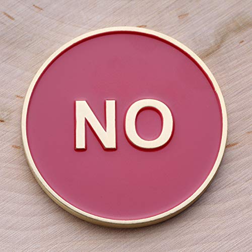 Yes No Flip Challenge Coin - No/Yes Flip Choice Flip Coin Challenge Coin - Military Coins Yes NO - Designed by Military Veterans