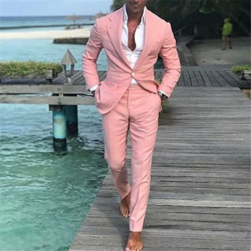 Ensemble 2 pièces homme avec veste à revers en pointe style décontracté