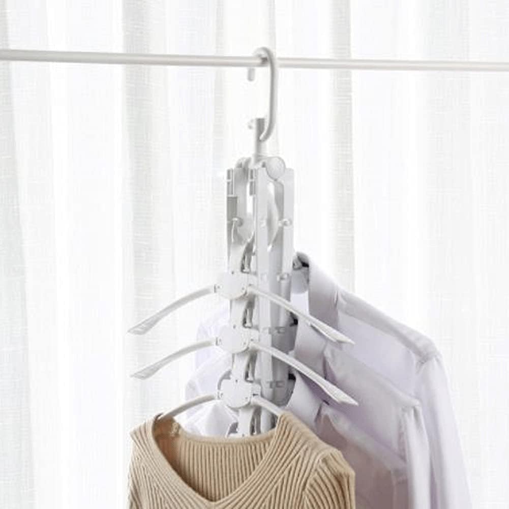 Folding Hangers, Children's Hanger Household Rack for Wardrobe Bedroom, Rotated 360 Degrees Plastic Clothes Hangers