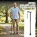 KUYRA Adjustable Folding Walking Cane for Men and Women – Lightweight Collapsible Walking Stick with Shock-Absorbing Shaft, Ergonomic Handle, Non-Slip Rubber Tip and Travel Bag for Senior Support